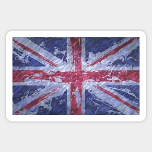 Rustic Union Jack Flag Sticker